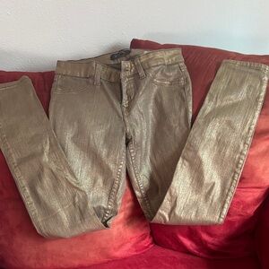 Level 99 Shimmering Gold skinnyJeans